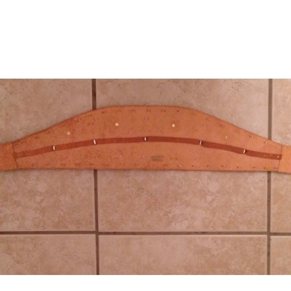 AMERICAN INDIAN CONCHO BELT Vtg Western Southwestern Handmade Leather Studs USA! - Picture 7 of 10